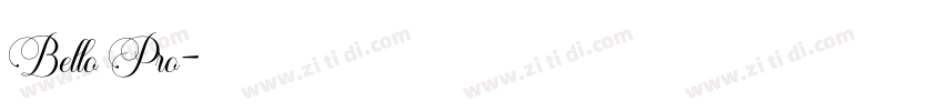 Bello Pro字体转换
